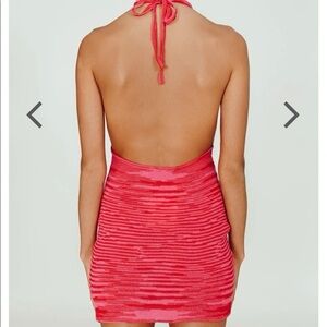 VRG GRL Pink Halter Neck Dress